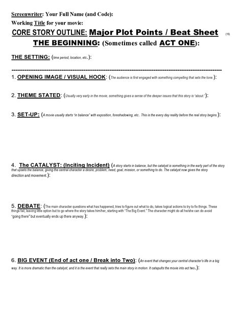 storyline example|How to Write a Compelling Story Outline: A Step.